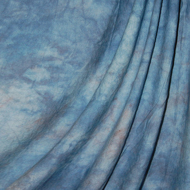 SAVAGE CRUSH-DYE MUSLIN - 10'x24' (APEX BLUE )