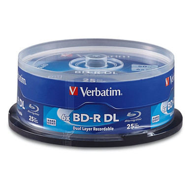 VERBATIM BD-R DL 50GB 6X (25PK)