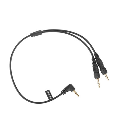 SARAMONIC SR-C2004 DUAL LOCKING 3.5MM TO RIGHT ANGLE OUTPUT Y-CABLE (13IN)