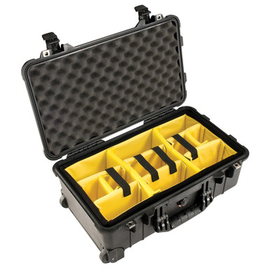 PELICAN 1514 PROTECTOR CARRY-ON CASE WITH DIVIDERS (BLACK)