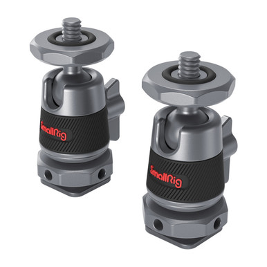 SMALLRIG MINI BALL HEAD W/REMOVABLE COLD SHOE (2PC)