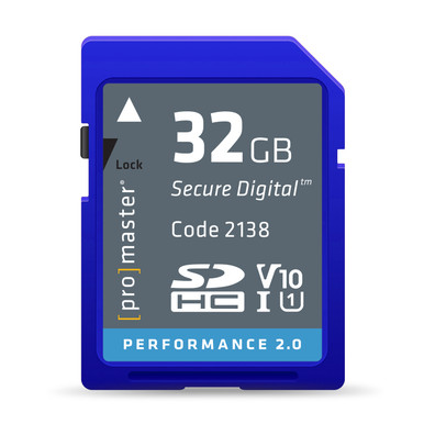 PROMASTER PERFORMANCE SDHC 2.0 MEMORY CARD (32GB)