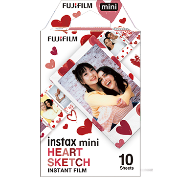 FUJIFILM INSTAX MINI HEART SKETCH PRINT FILM PACK