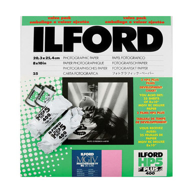 ILFORD MGIV GLOSSY 8X10-25 W/FILM