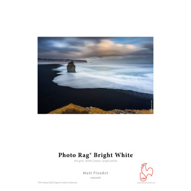 HAHNEMUHLE PHOTO RAG BRIGHT WHITE - 310GM (17X22" - 25 SHEETS)