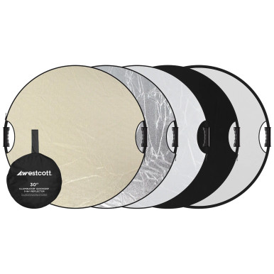 WESTCOTT ILLUMINATOR QUICKGRIP 5-IN-1 REFLECTOR (30")