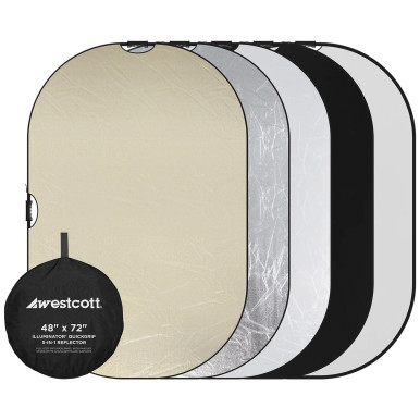 WESTCOTT ILLUMINATOR QUICKGRIP 5-IN-1 REFLECTOR (48"X72")