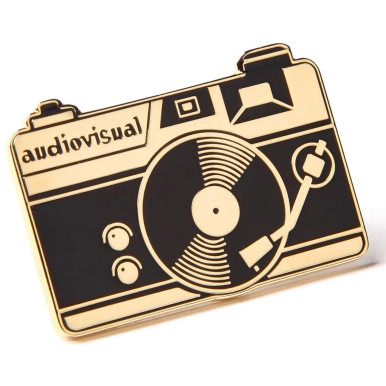 PHOTOGENIC AUDIOVISUAL ENAMEL PIN (GOLD)