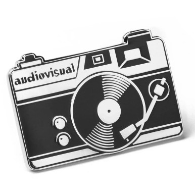 PHOTOGENIC AUDIOVISUAL ENAMEL PIN (SILVER)