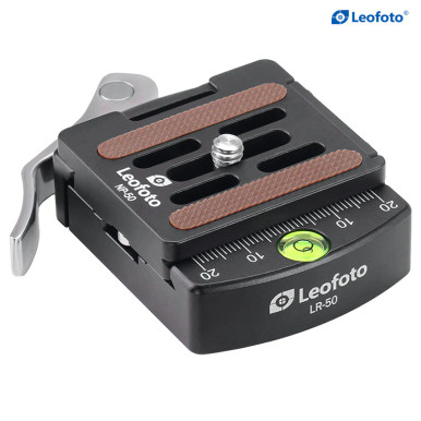 LEOFOTO LR-50 LEVER RELEASE CLAMP W/QR PLATE