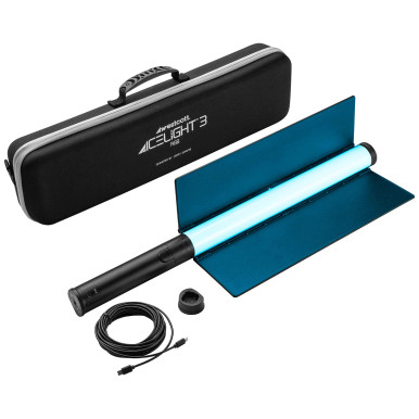 WESTCOTT ICE LIGHT 3 RGBWW LED KIT W/BATTERY GRIP & BARNDOOR