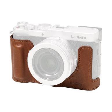 SMALLRIG LEATHER HALF CASE FOR PANASONIC LUMIX L10 (BROWN)