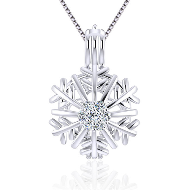 Snowflake Pearl Locket | Christmas 