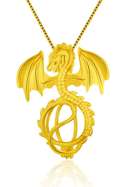 Dragon Sterling Silver Pearl Cage Yellow Gold Plated - Pearls