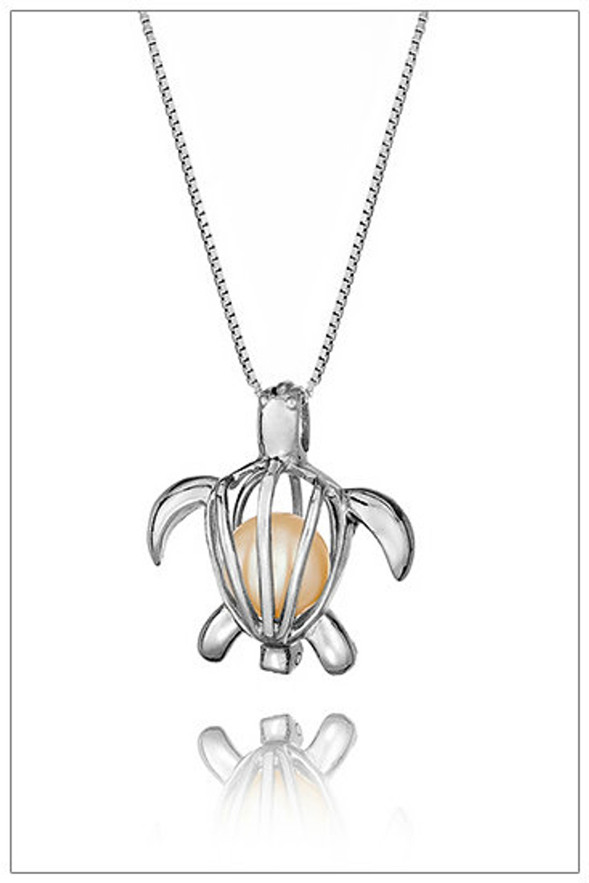 Pearl turtle store necklace