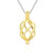 Twisted Sterling Silver Pearl Cage Yellow Gold Plated