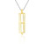 Long Sterling Silver Pearl Cage Yellow Gold Plated