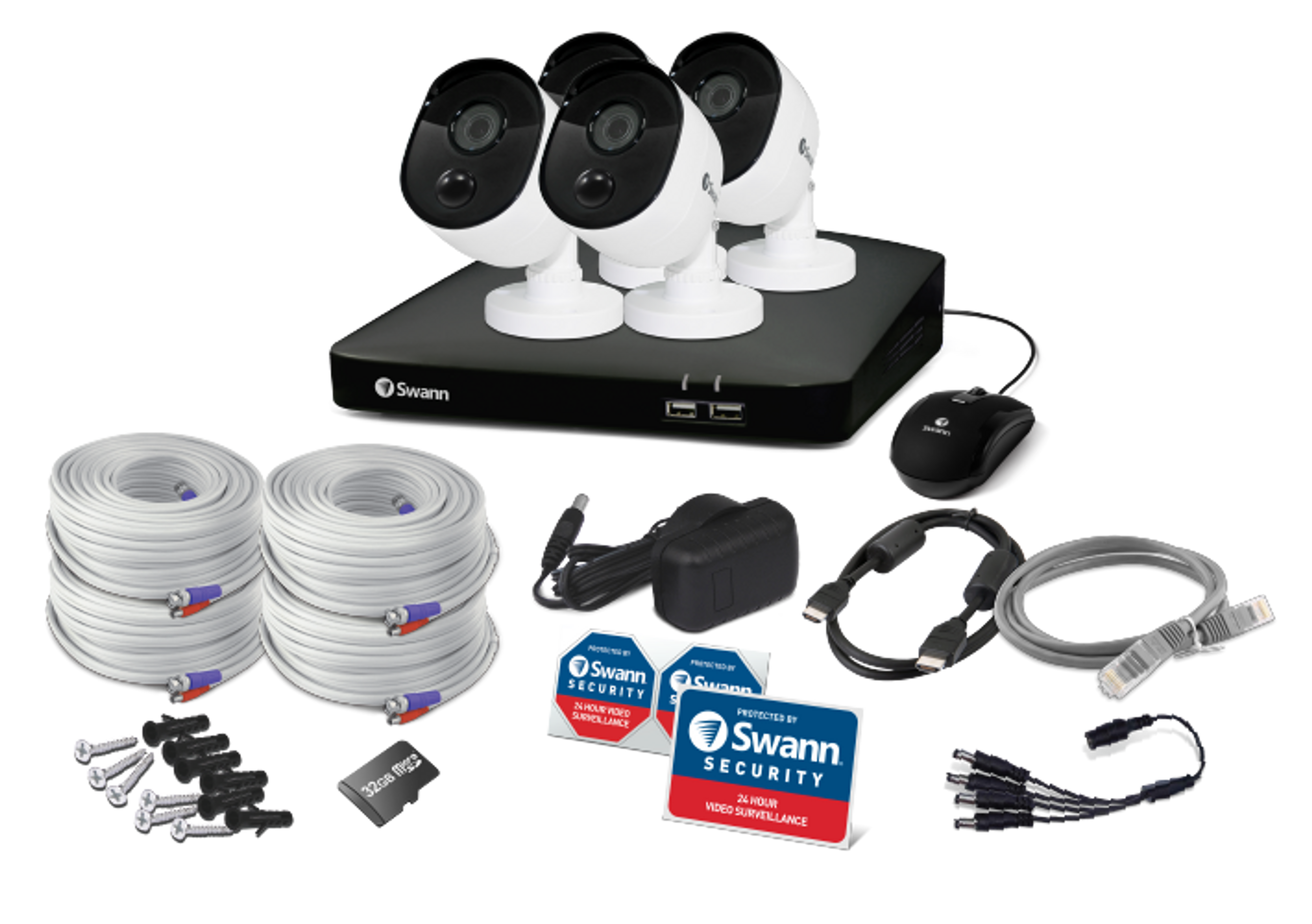 Swann Smart Security System 1080P 4カメラ af5ae11a38971f1b4a694d81352d7a