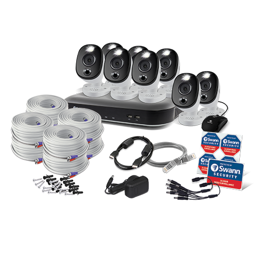 Swann Smart Security System 1080P 4カメラ 8 Camera 8 Channel 4K Ultra HD DVR Security System