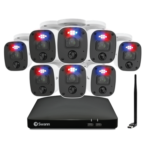 【送料無料】Swann Smart Security System 1080P Home 8 Camera 8 Channel 1080p Full HD DVR Audio/Video Security System