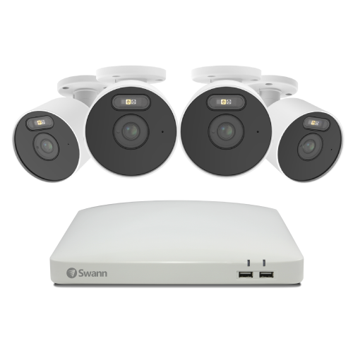 4 Camera 8 Channel 1080p Full HD DVR 1TB HDD Security System with Mic