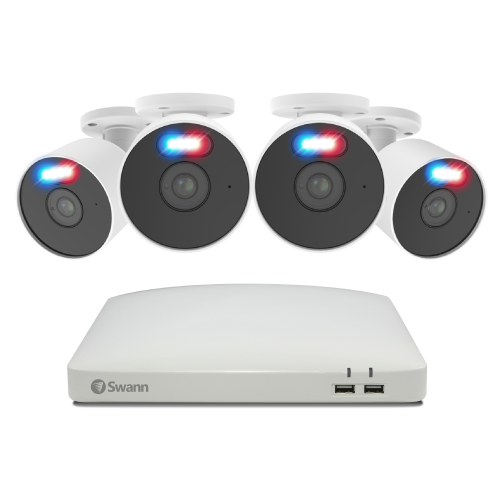 4 Camera 8 Channel 1080p Full HD DVR 1TB HDD Security System with Mic
