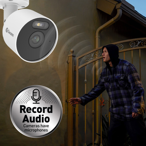 4 Camera 8 Channel 1080p Full HD DVR 1TB HDD Security System with Mic