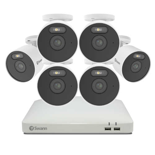 6 Camera 8 Channel 1080p Full HD DVR 1TB HDD Security System with Mic