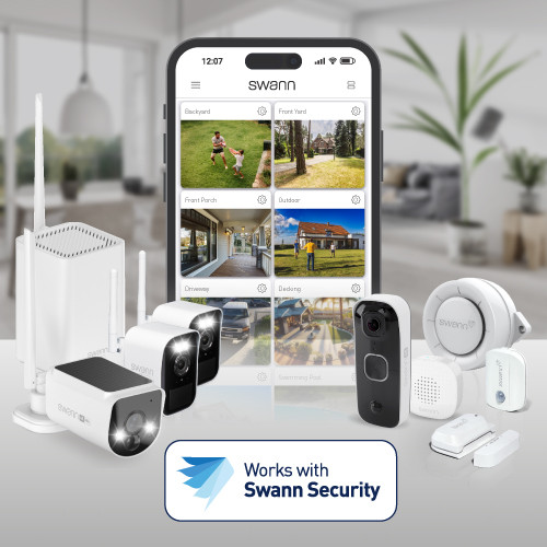 LETS ワイヤレスNVRキット 1080p HD AllSecure600™ 2 Camera 8 Channel 2K Wire-Free HD Wireless NVR