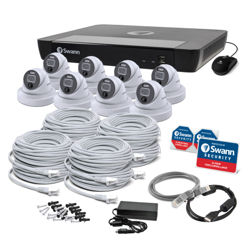 防犯カメラ Swann Professional NVR Security System 8 Camera 16 Channel 12MP Professional Professional NVR Security System