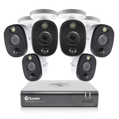 6 Camera 8 Channel 1080p Full HD DVR Security System