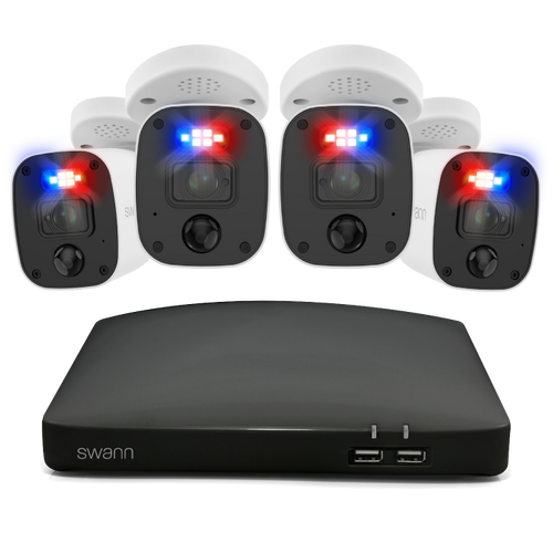 Home 4 Camera 8 Channel 4K Ultra HD DVR 1TB HDD Security System