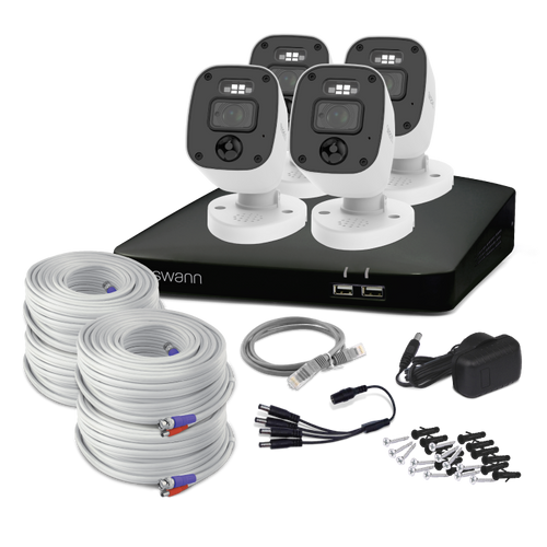 Home 4 Camera 8 Channel 4K Ultra HD DVR 1TB HDD Security System