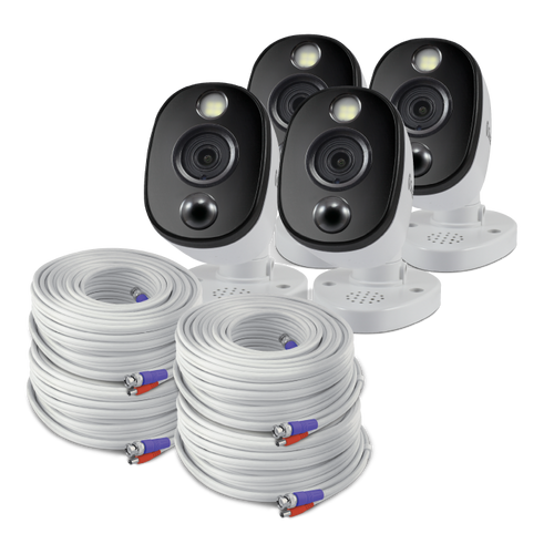 Motion Sensor, Motion-Activated Security Camera SWPRO-4KWLB - 4 Pack