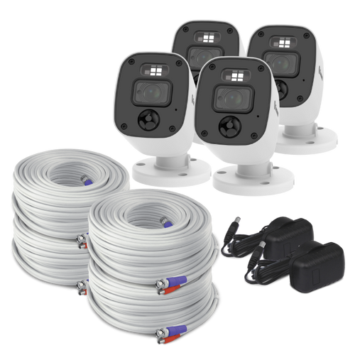 Home 1080p Full HD DVR Audio/Video Add-On Security Camera 4 pack