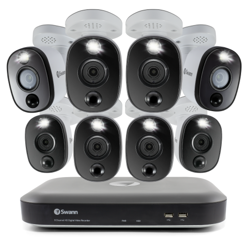 8 Camera 8 Channel 4K Ultra HD DVR Spotlight Security System | SWDVK-855808WL
