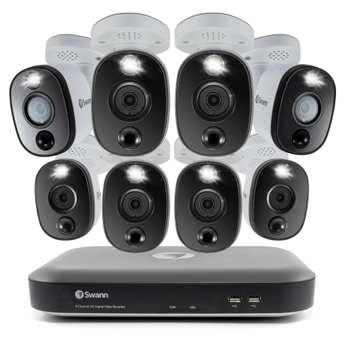 8 Camera 8 Channel 4K Ultra HD DVR Spotlight Security System | SWDVK-855808WL