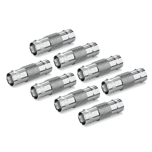 75 Ohm BNC Female Splice Adapters - 8 Pack - SWPRO-BNCF2F8PK