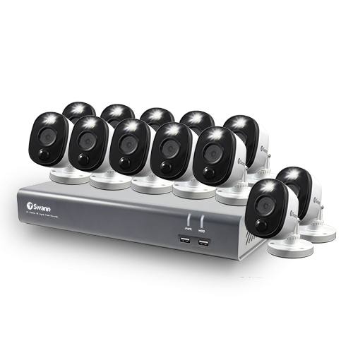 12 Camera 16 Channel 1080p Full HD DVR Spotlight Security System | SWDVK-1645812WL