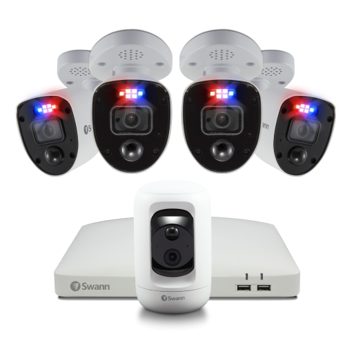 Home 4 Camera 8 Channel 4K Ultra HD DVR Security System & 1x SWIFI-PTCAM32GB - SODVK-85680W4RLPT