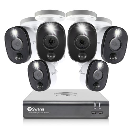 6 Camera 8 Channel 1080p Full HD DVR Spotlight Security System | SWDVK-845806WL