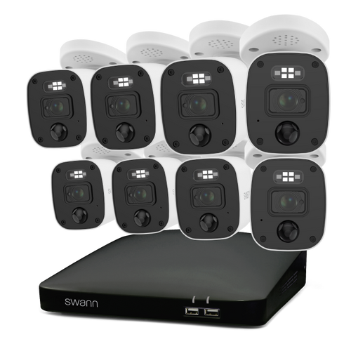 Home 8 Camera 8 Channel 4K Ultra HD DVR 1TB HDD Security System with Mic
