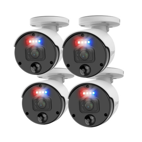 Add-on 4K Master-Series Professional NVR Camera with Controllable Lights - 4 Pack | SRNHD-875ERWB4