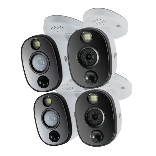 Motion Sensor, Motion-Activated Add-On Bullet Security Camera - 4 Pack | SRPRO-4KWLBWB4