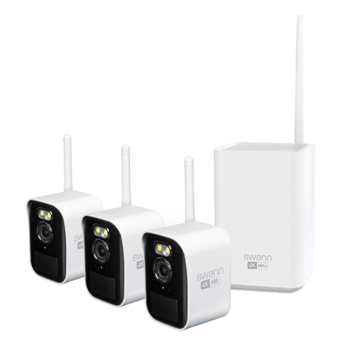 Swann MaxRanger4K™ Mini Long-Range Wireless Security System with 3 Cameras | SWNVK-MRMINISD3