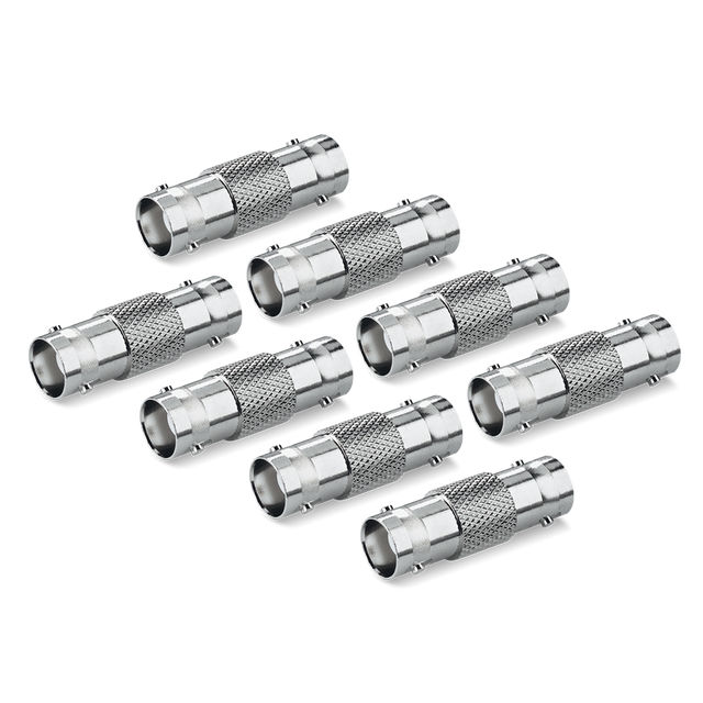 75 Ohm BNC Female Splice Adapters - 8 Pack - SWPRO-BNCF2F8PK
