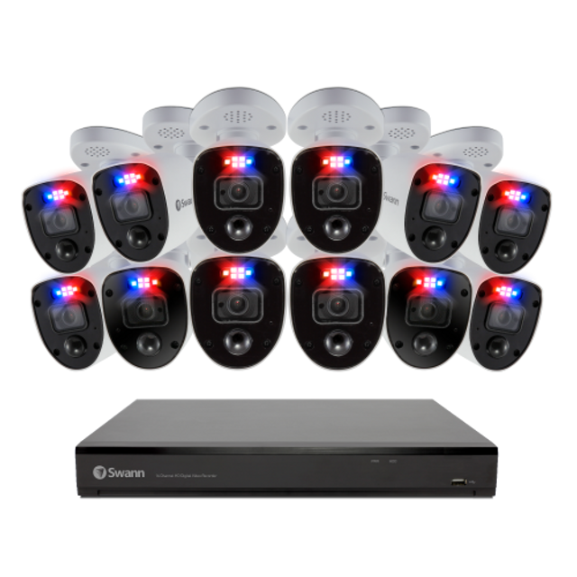 監視カメラ　Swann Smart Security System 1080P Home 12 Camera 16 Channel 4K Ultra HD DVR Security System