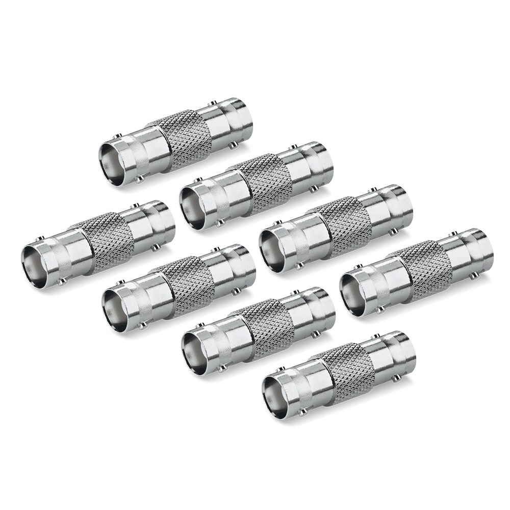 75 Ohm BNC Female Splice Adapters - 8 Pack - SWPRO-BNCF2F8PK
