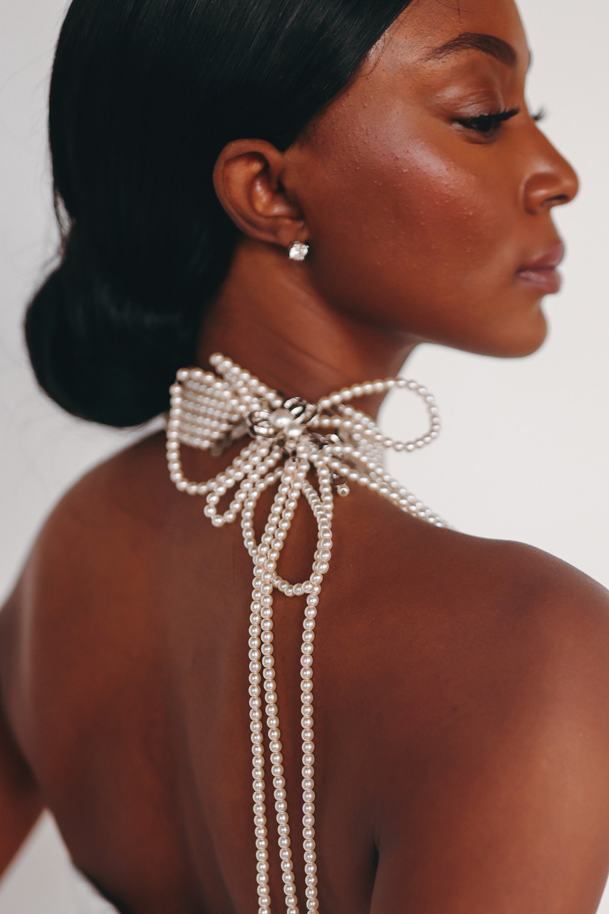 Maria Elena Headpieces and Accessories -A La Mode Pearl Choker