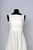 Kay Unger Sleeveless fit and flare stripe jacquard dress with high square neck, banded fabric waist and knee-legnth